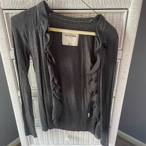 Abercrombie kids ruffle cardigan